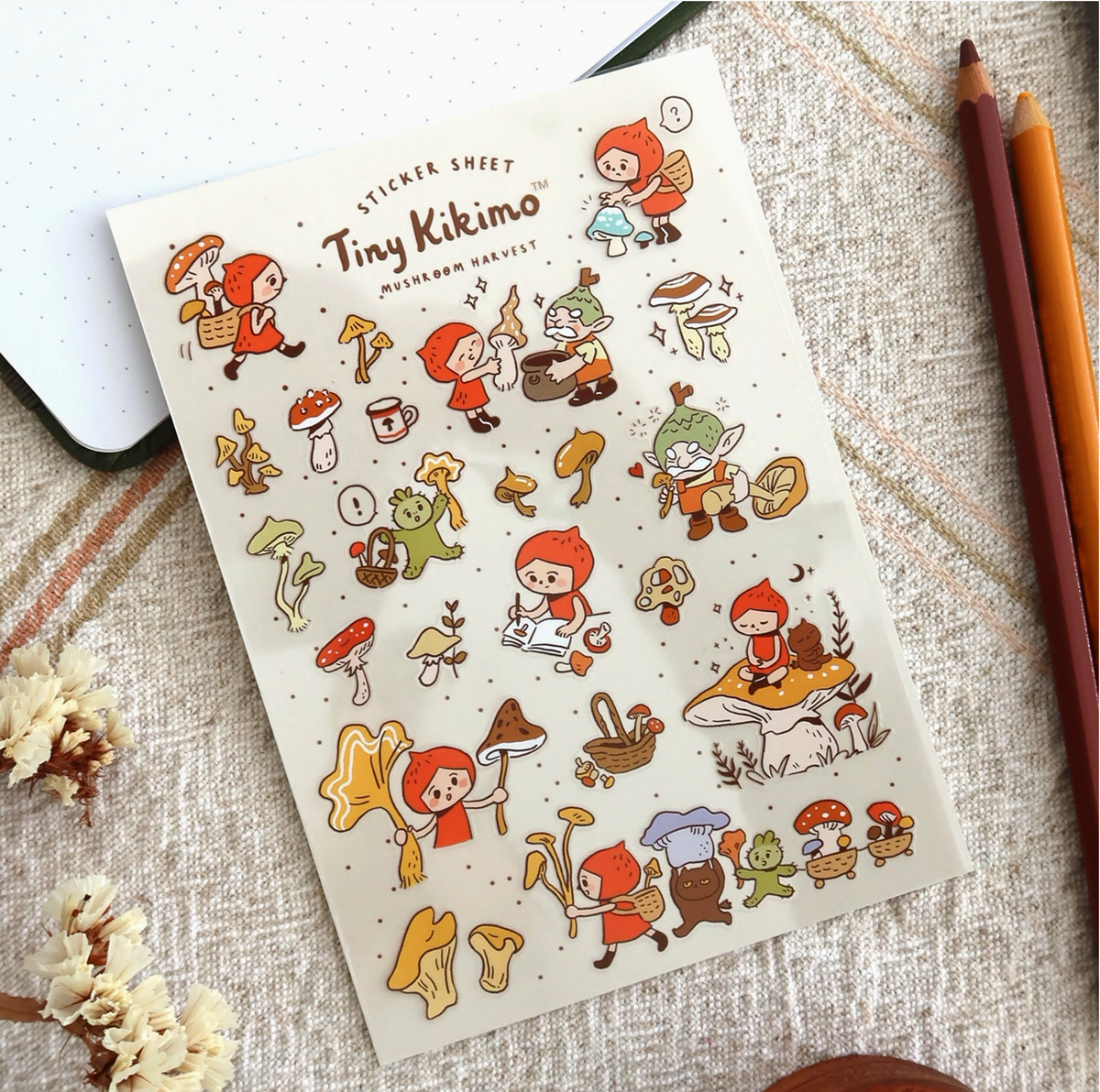 Tiny Kikimo | Mushroom Harvest Sticker Sheet