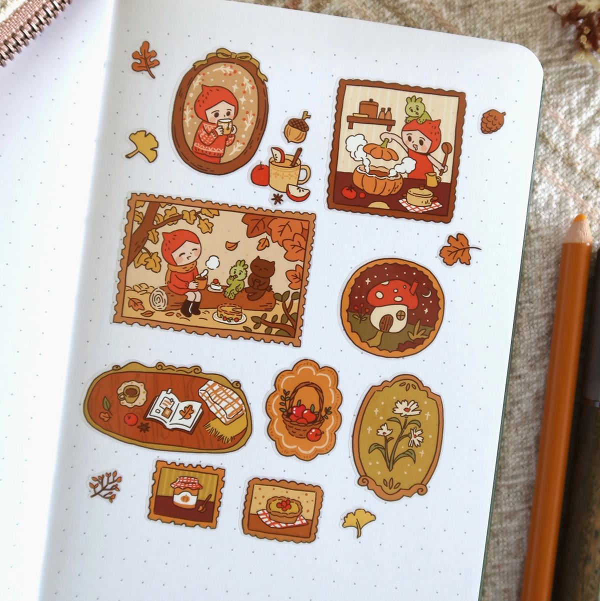 Tiny Kikimo | Autumn Tales Sticker Sheet
