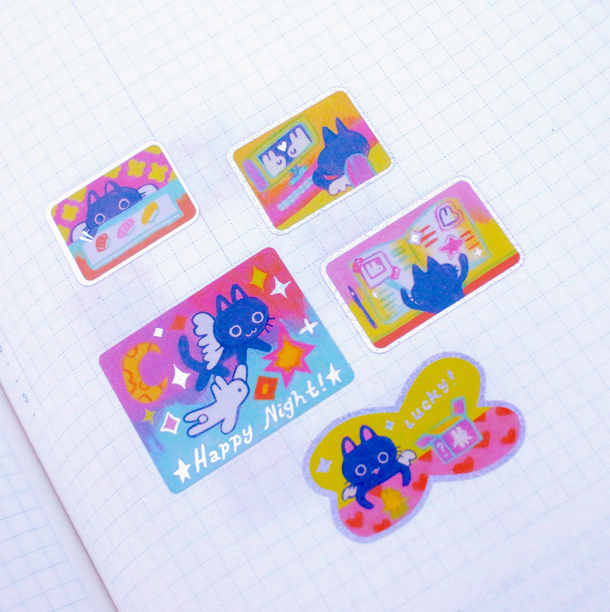 Odd Rabbits | Maebee's Day Off Glitter A6 Sticker Sheet