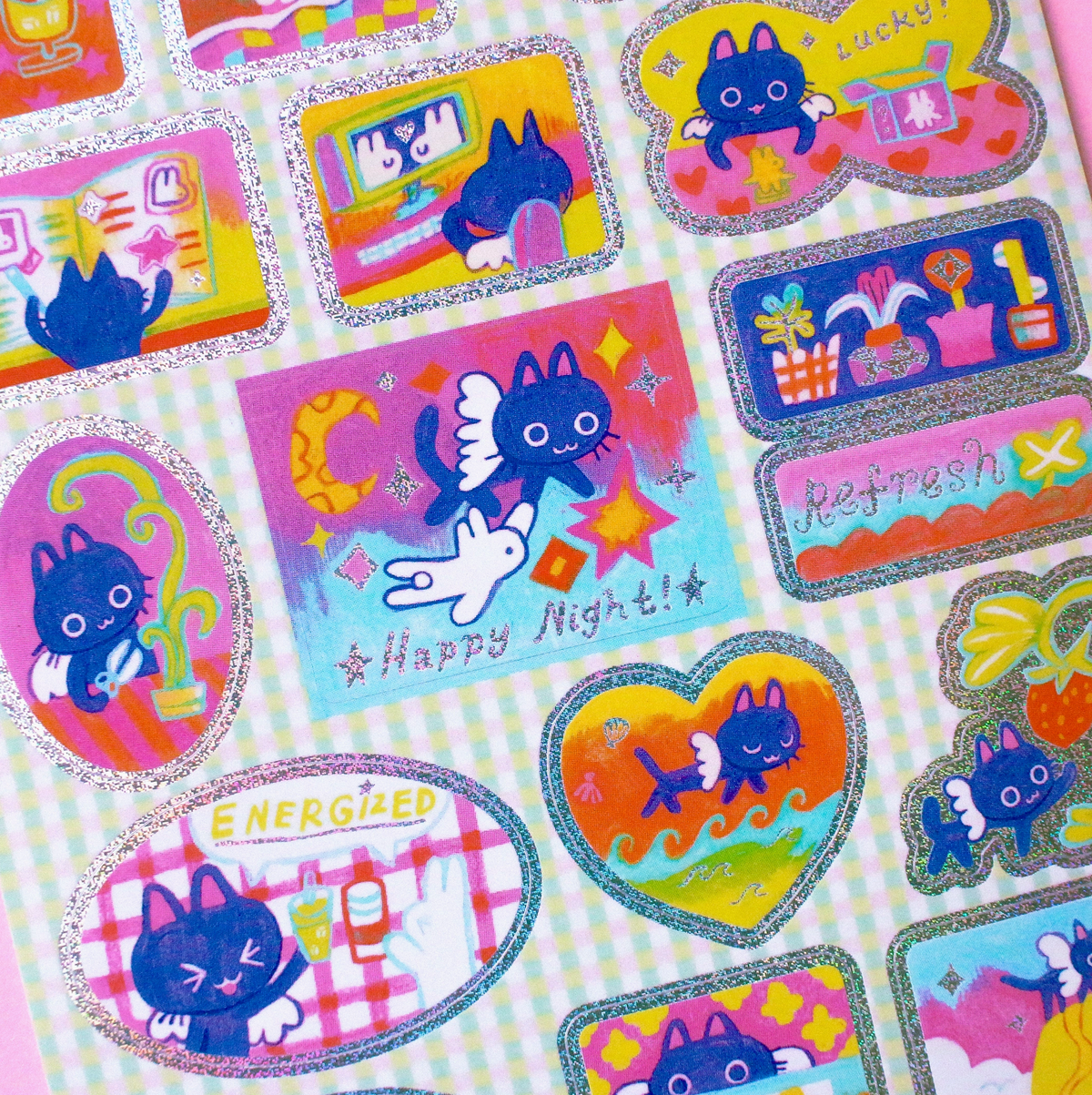 Odd Rabbits | Maebee's Day Off Glitter A6 Sticker Sheet