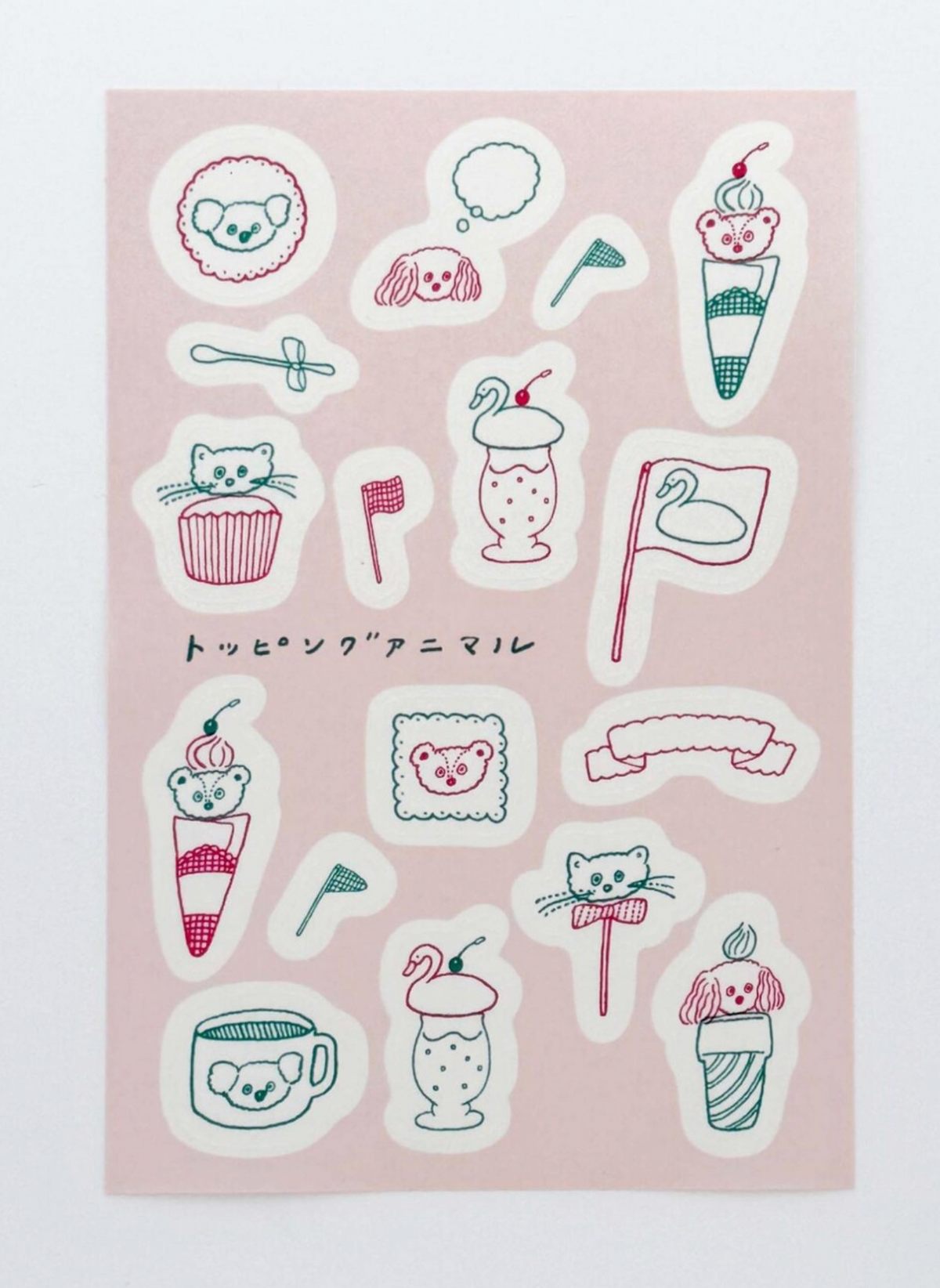 Tobimatsu Shoichiro × mizushima | Animals Tracing Paper Sticker Sheet | TSL-TA