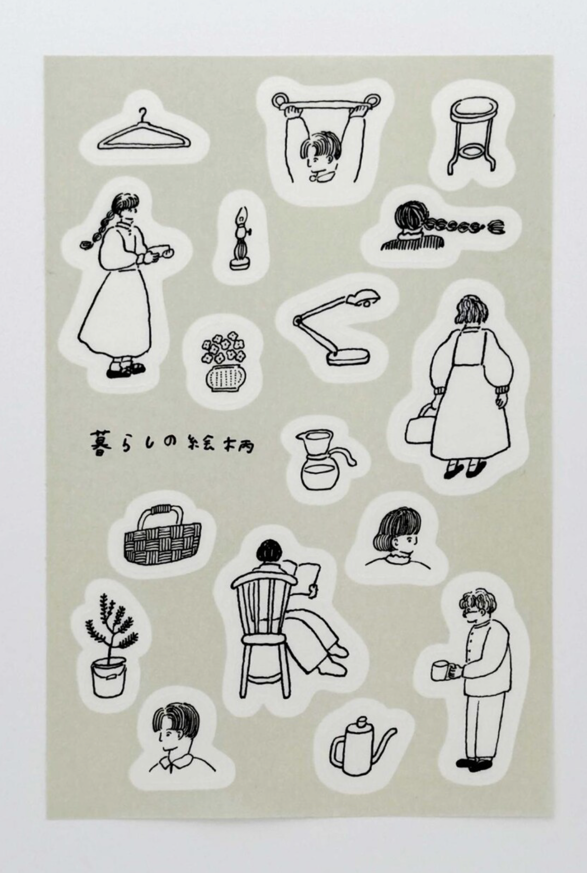 Tobimatsu Shoichiro × mizushima | Daily Life Tracing Paper Sticker Sheet | TSL-KU
