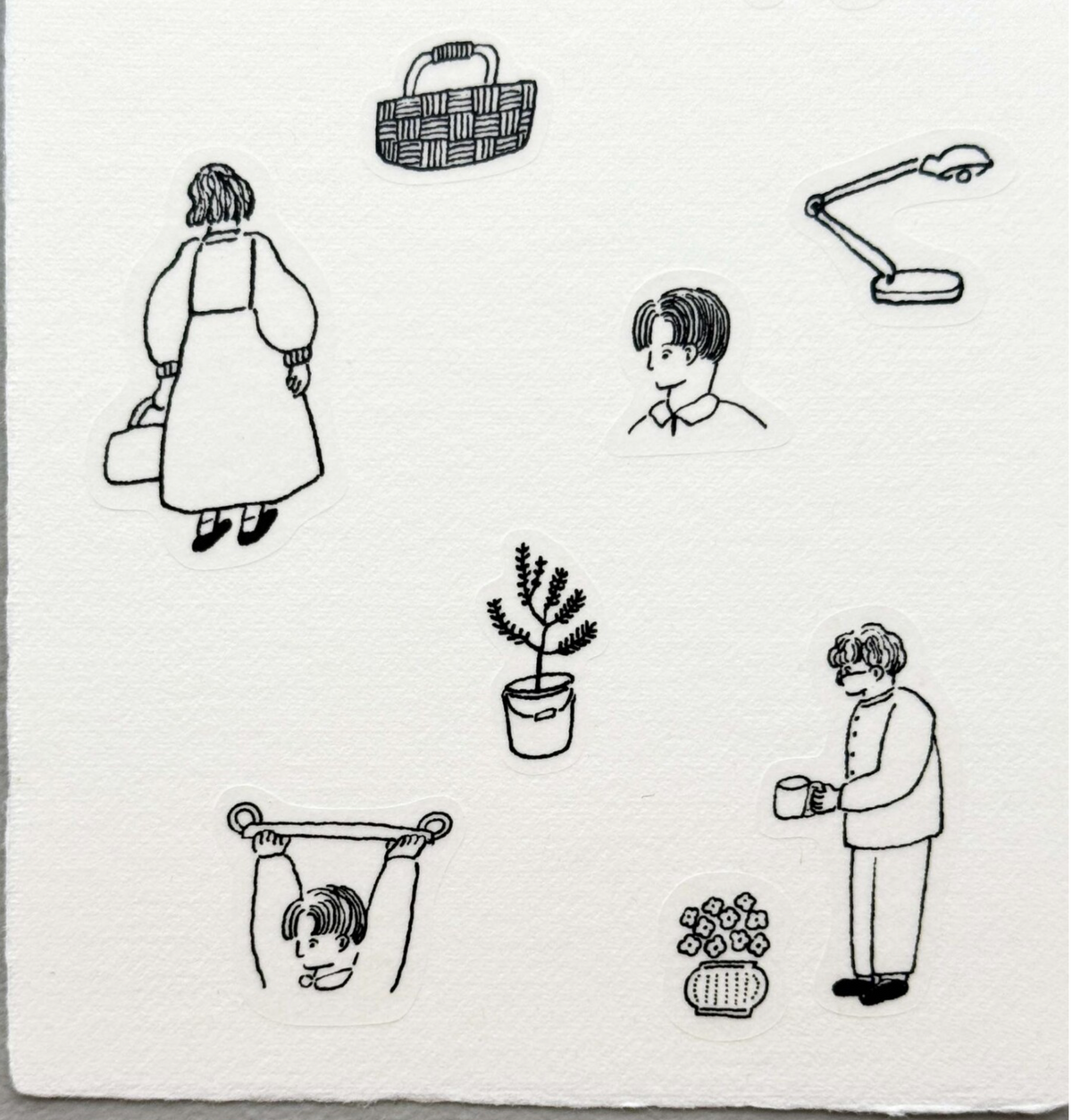 Tobimatsu Shoichiro × mizushima | Daily Life Tracing Paper Sticker Sheet | TSL-KU