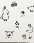 Tobimatsu Shoichiro × mizushima | Daily Life Tracing Paper Sticker Sheet | TSL-KU