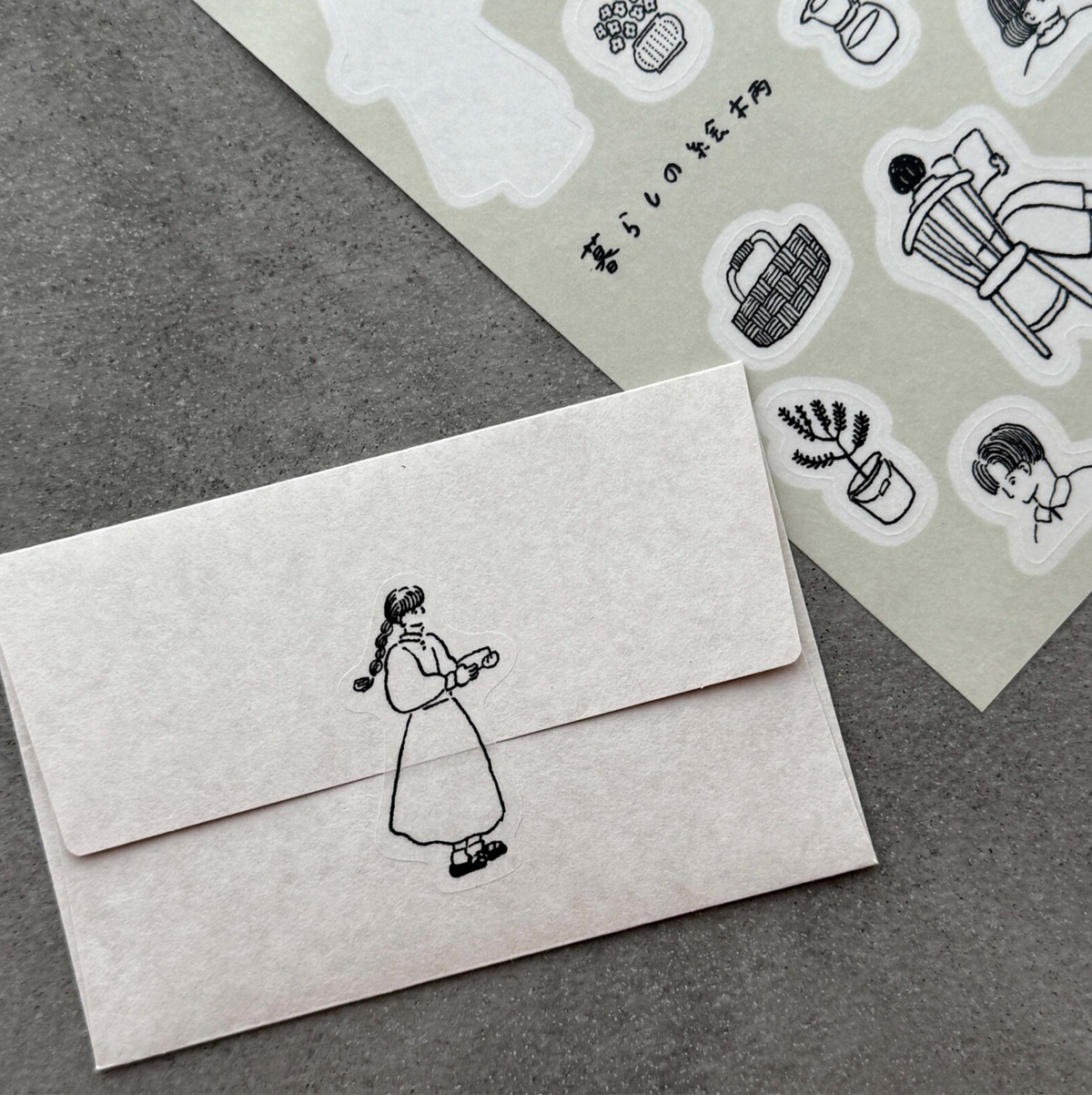Tobimatsu Shoichiro × mizushima | Daily Life Tracing Paper Sticker Sheet | TSL-KU