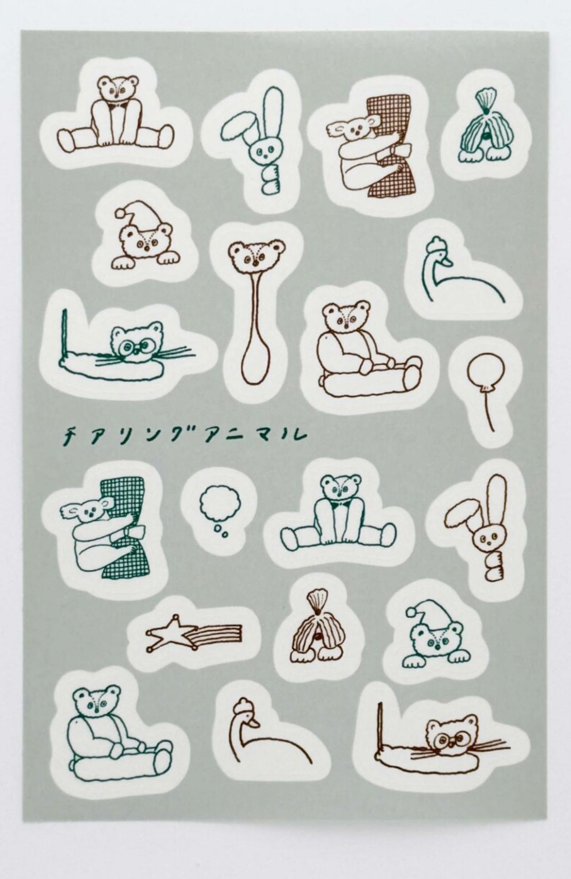 Tobimatsu Shoichiro × mizushima | Cheering Animals Tracing Paper Sticker Sheet | TSL-CA