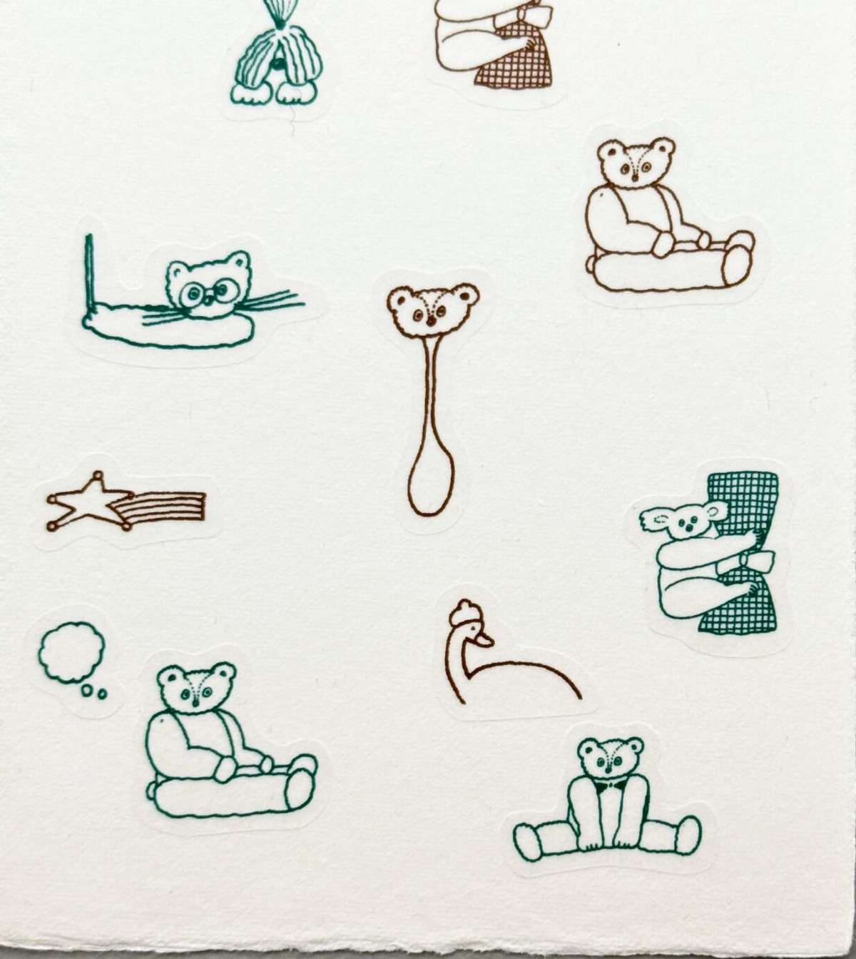 Tobimatsu Shoichiro × mizushima | Cheering Animals Tracing Paper Sticker Sheet | TSL-CA