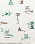 Tobimatsu Shoichiro × mizushima | Cheering Animals Tracing Paper Sticker Sheet | TSL-CA