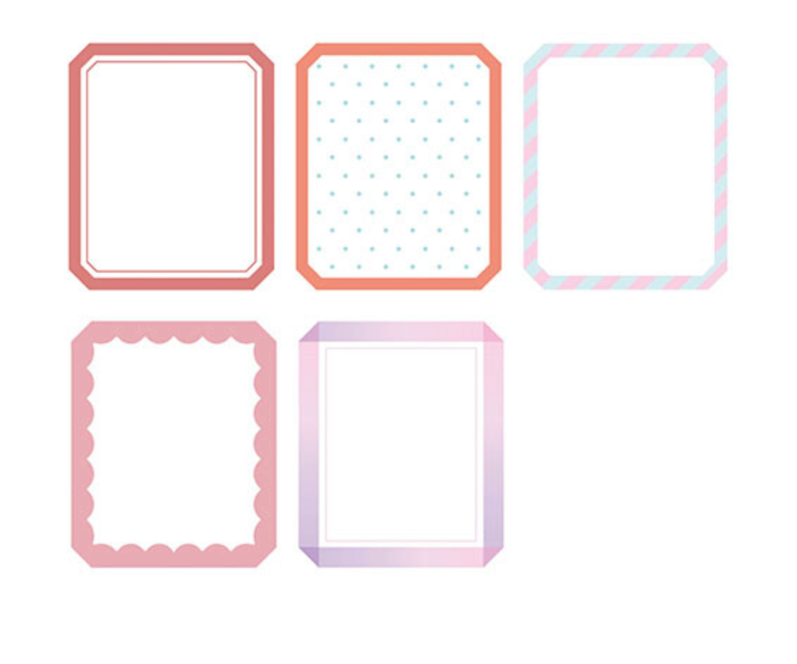 Maste | Writable Washi Tape Flake | Red Frame | MST-FA36-E