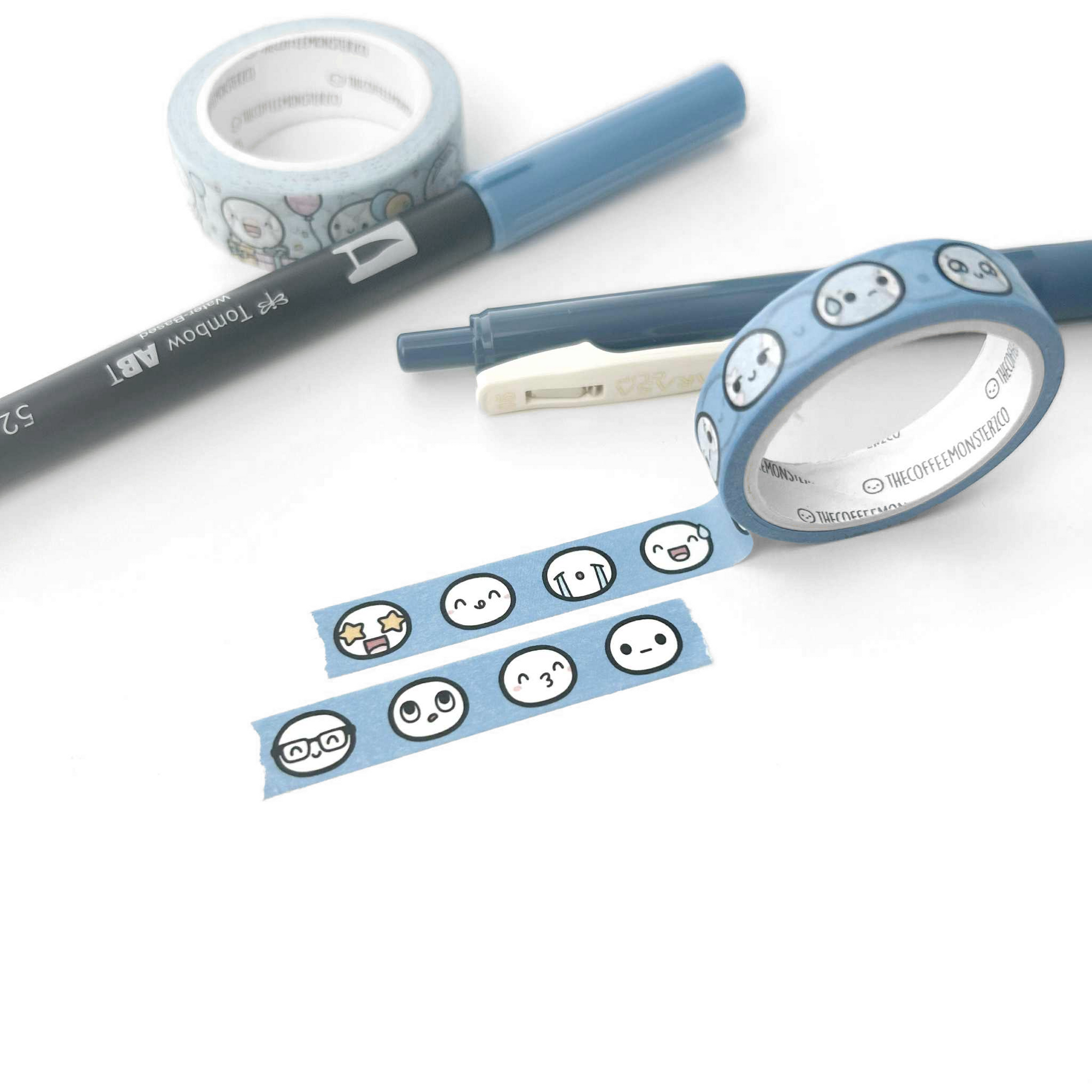 The Coffee Monsterz Co | Primary Color Emotis Washi Tape