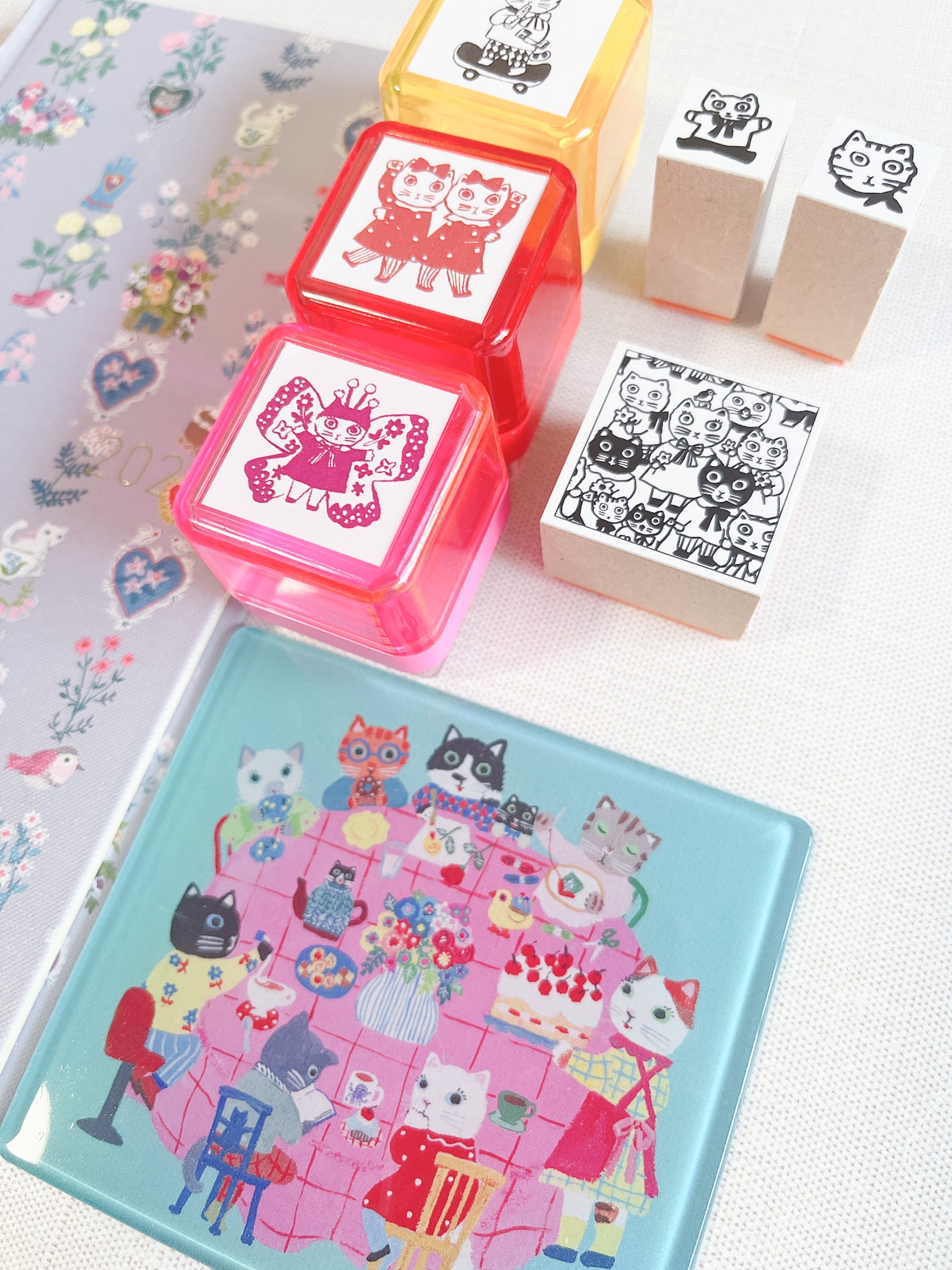 Yumi Kitagashi Self Inking Stamps and Stamp Pads