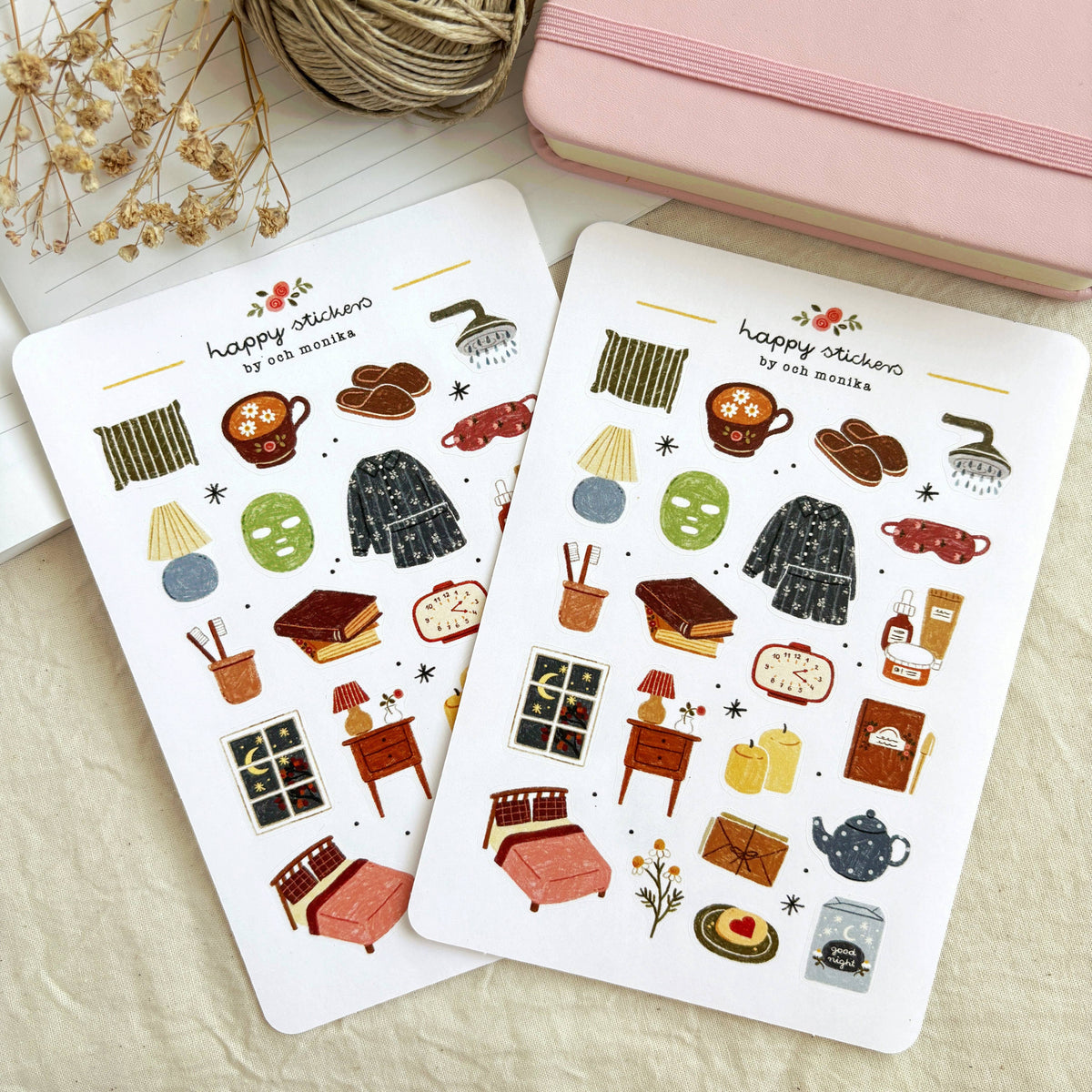 Och Monika Good Night - Sticker Sheet