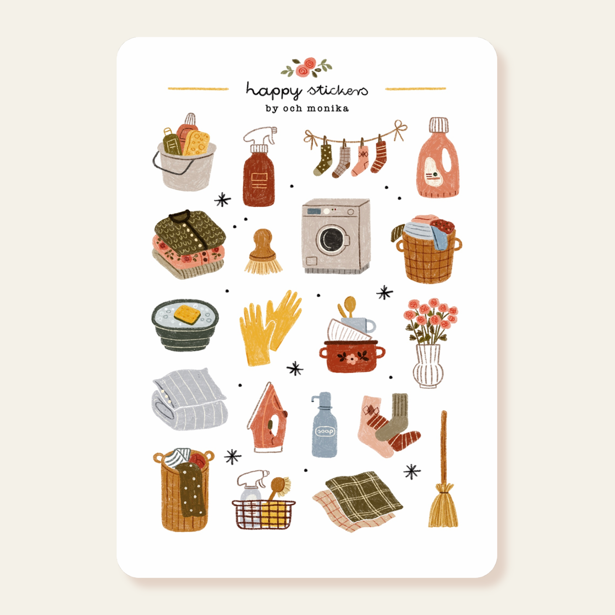 Och Monika Cleaning Day - Sticker Sheet