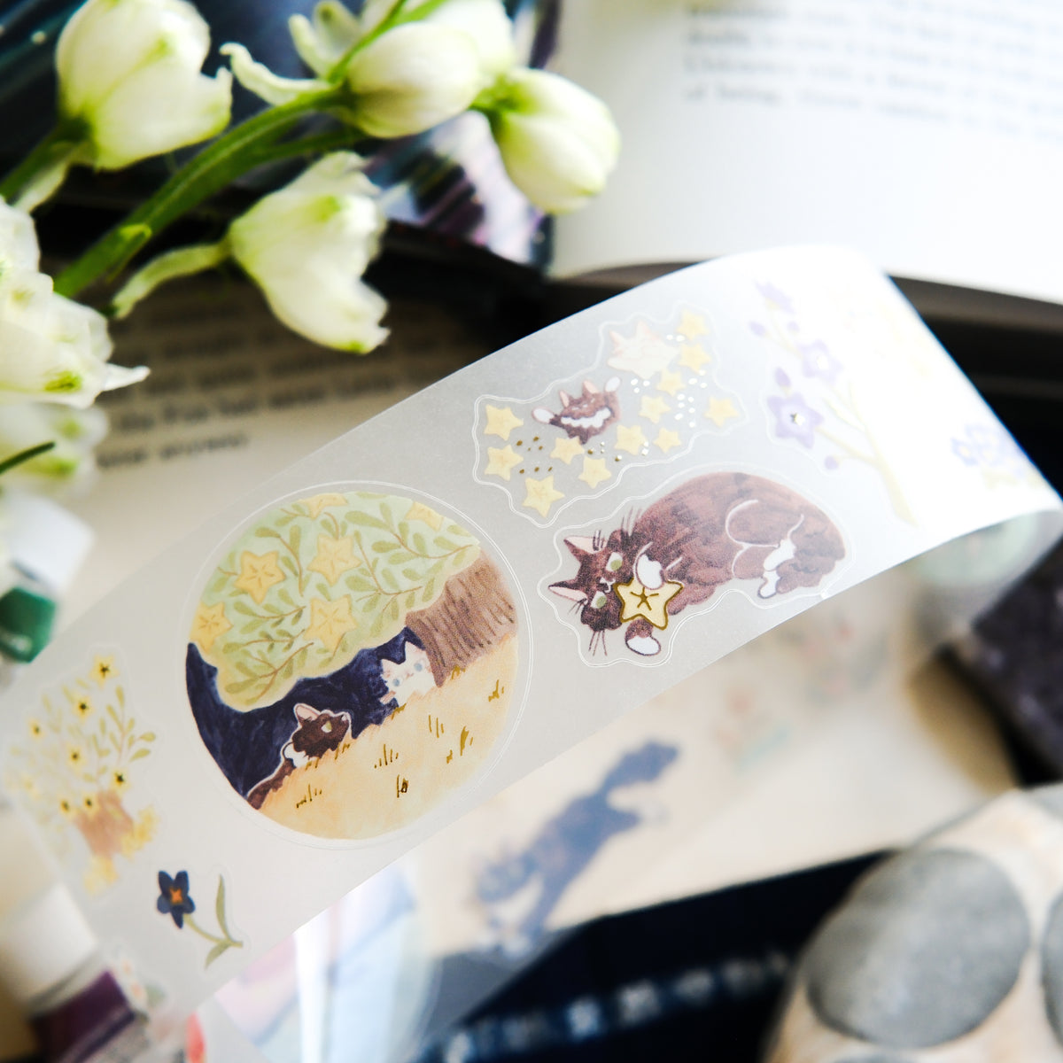 TeaYou | Cats and Stars Kiss Cut Tracing Paper Sticker