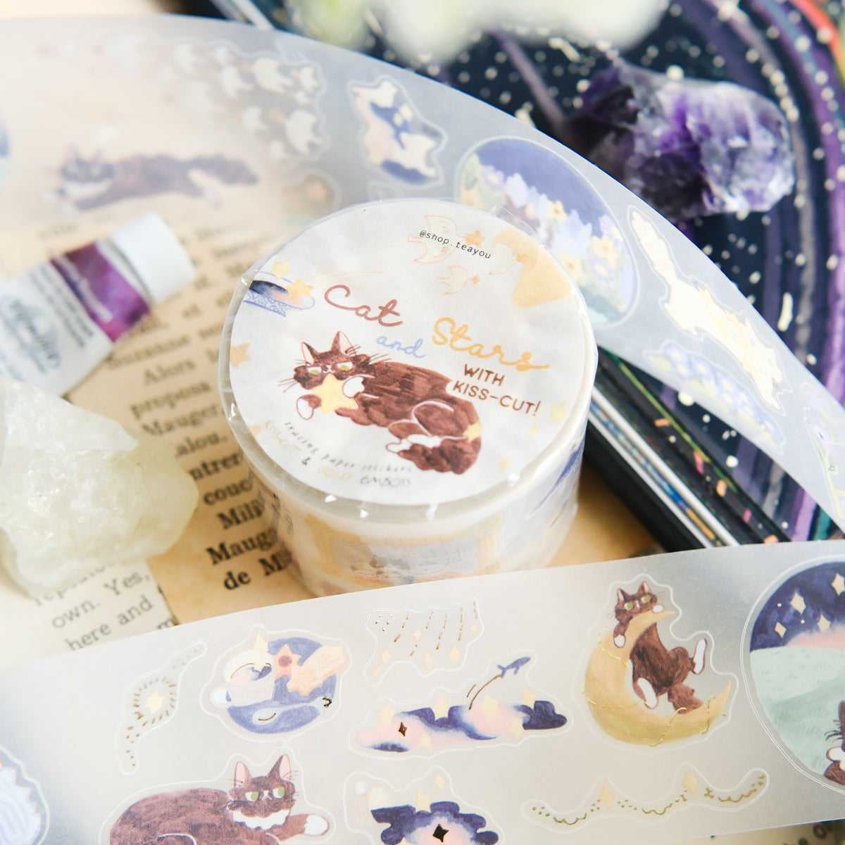 TeaYou | Cats and Stars Kiss Cut Tracing Paper Sticker