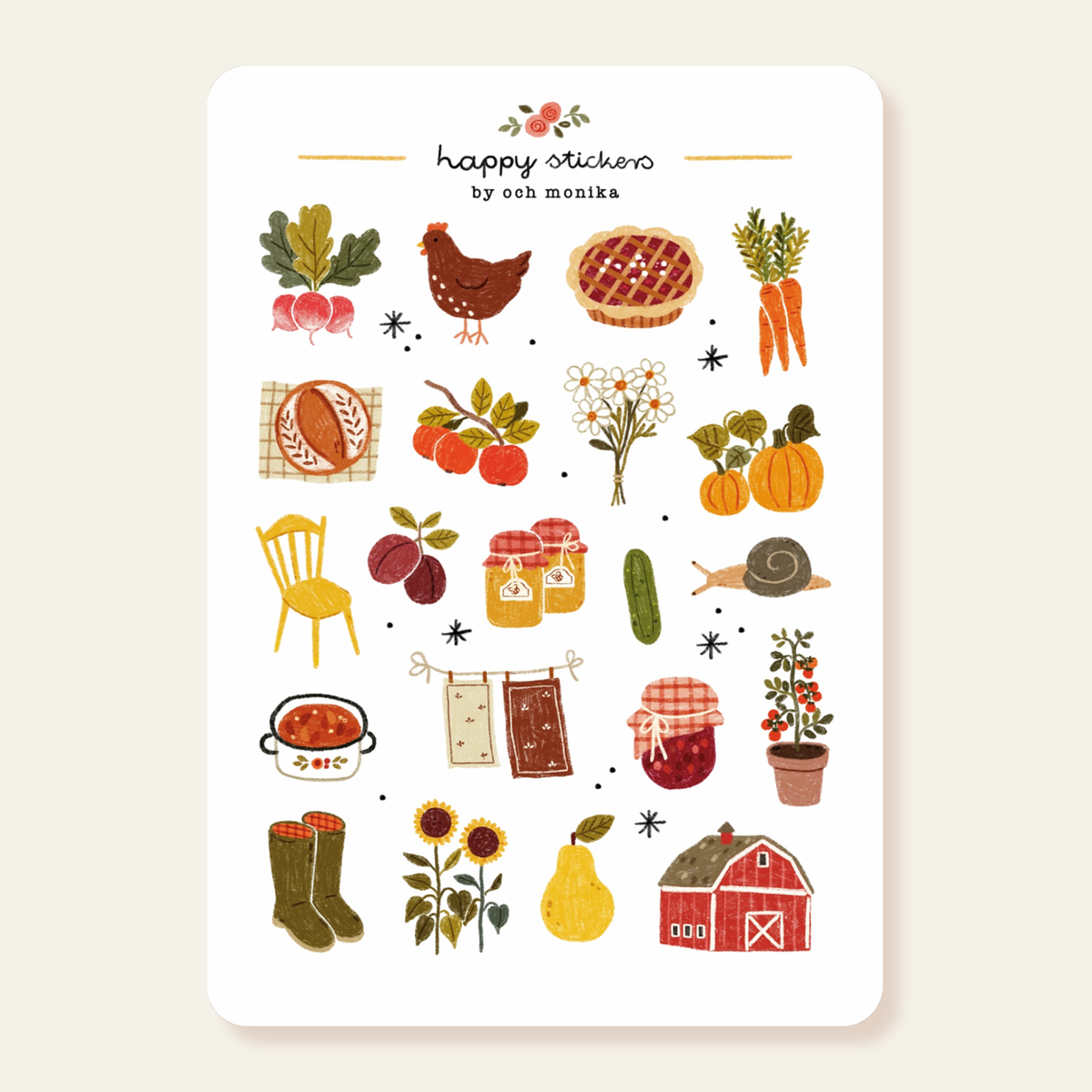 Och Monika Countryside - Sticker Sheet