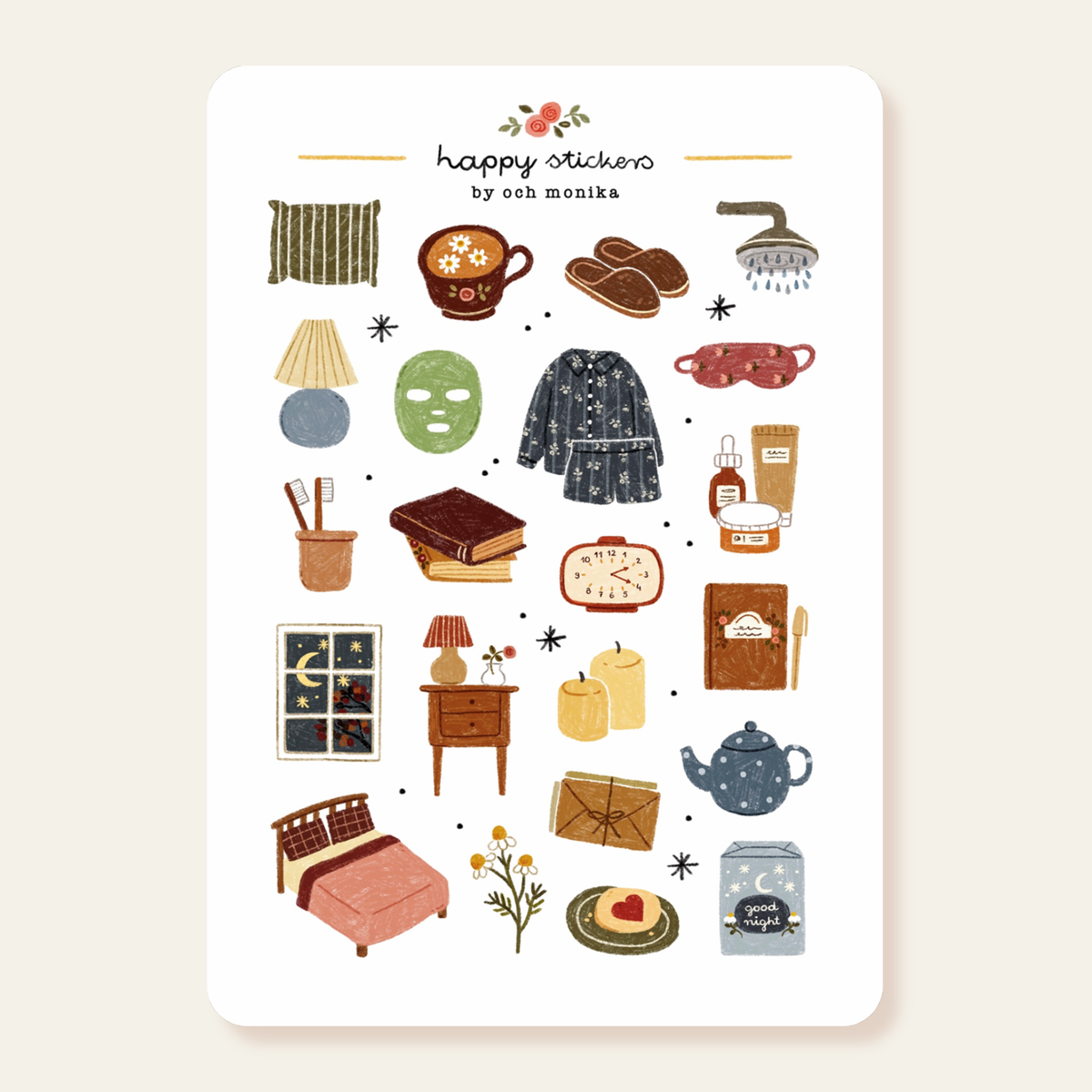 Och Monika Good Night - Sticker Sheet