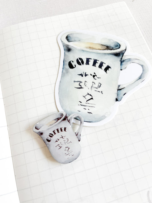 Coffee Mug Enamel Pin Magnet
