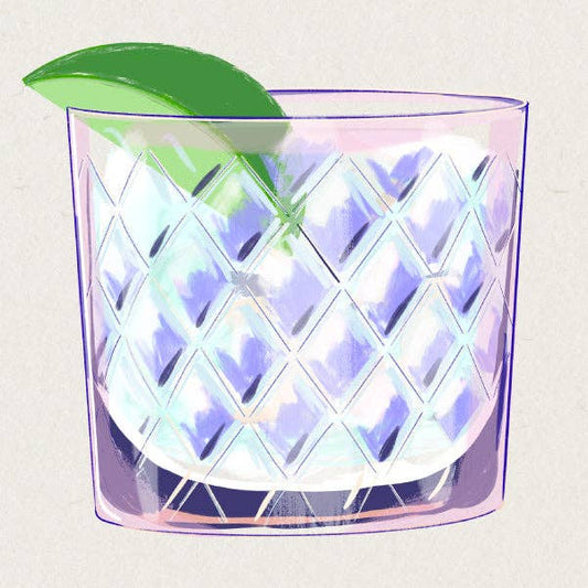 Gin and Tonic Transparent Clear Sticker Die Cut