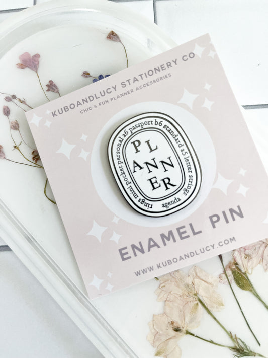 Planner Label Enamel Magnet or Pin