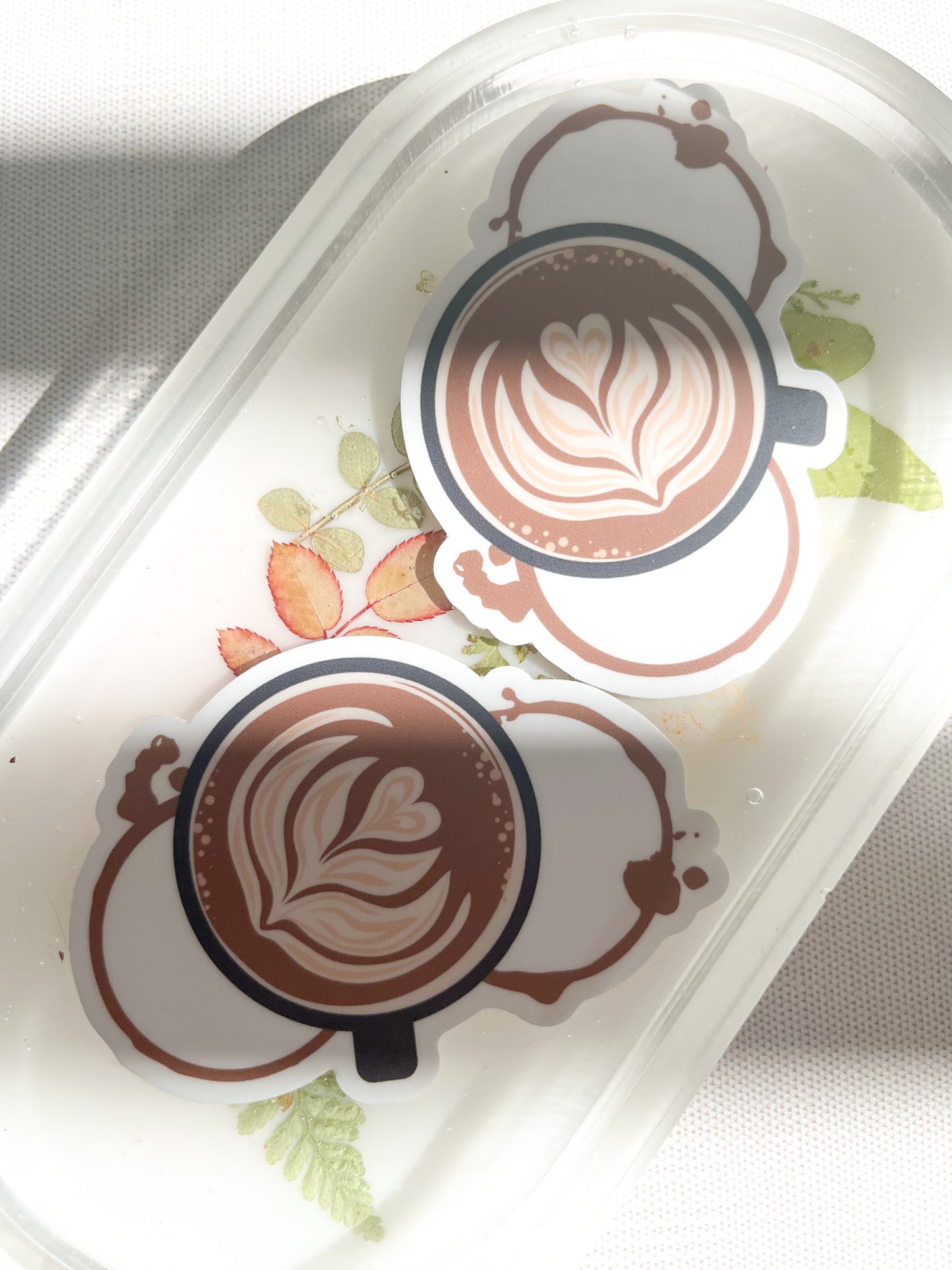 Coffee Art & Stain Sticker Die Cut | Designed by Twilight Planner