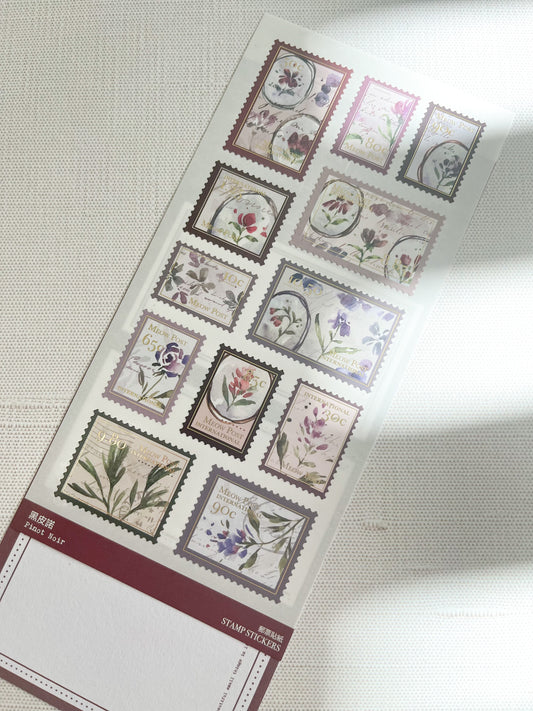 Meow Illustrations | Pinot Noir Stamp Sticker Sheet