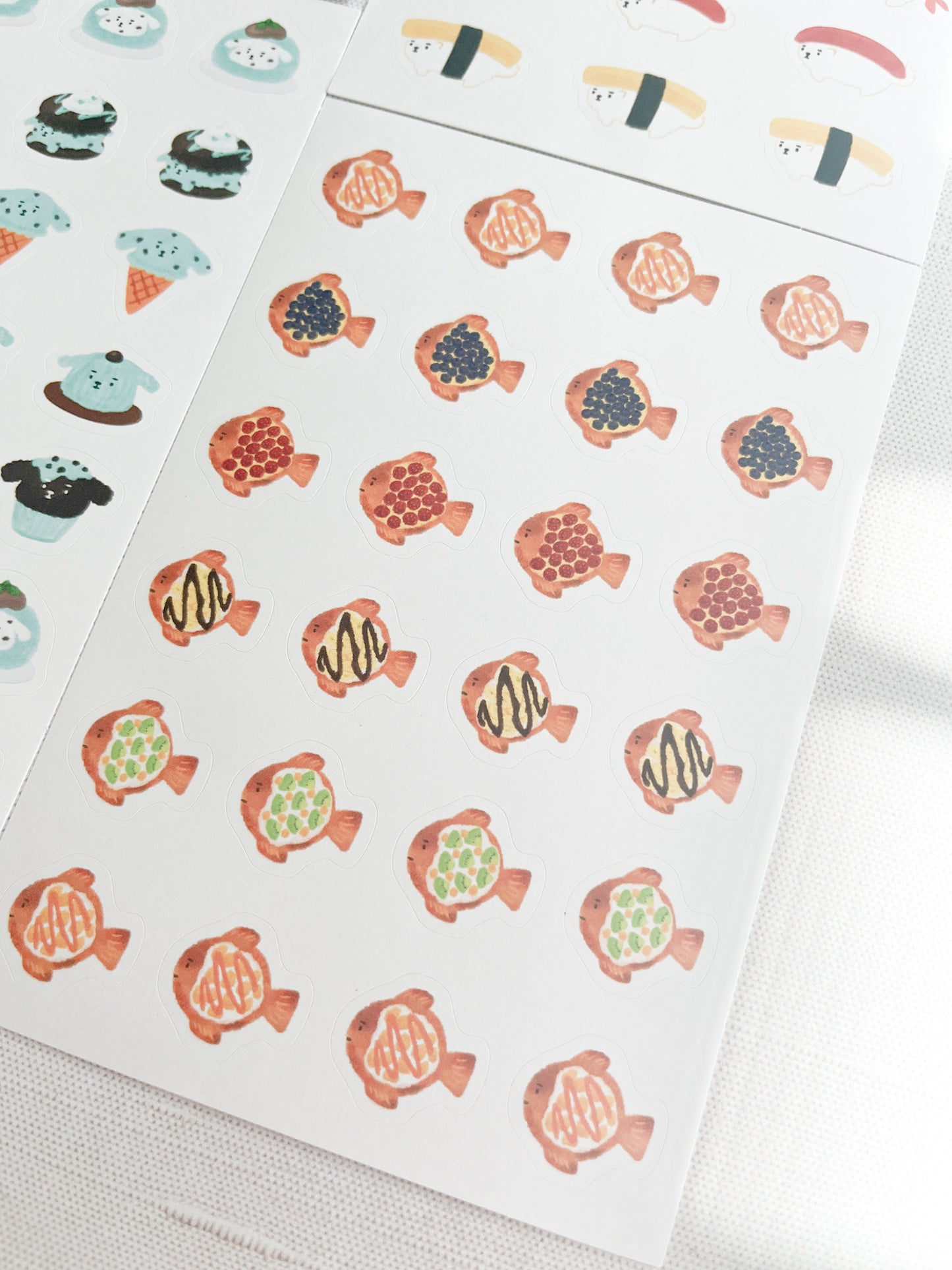 Papier Platz | Japanese Fish Waffles (Taiyaki) Sticker Sheet