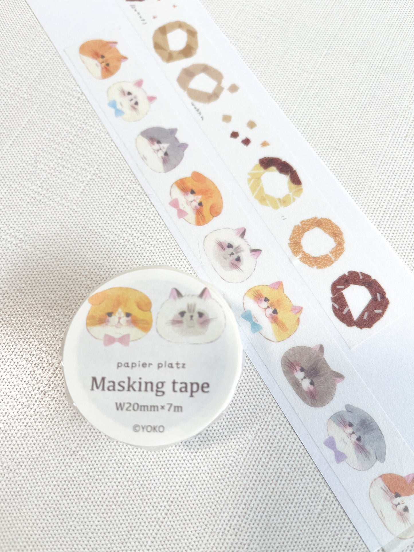 YOKO x Paper Platz Cat Face Washi Tape | 37-815