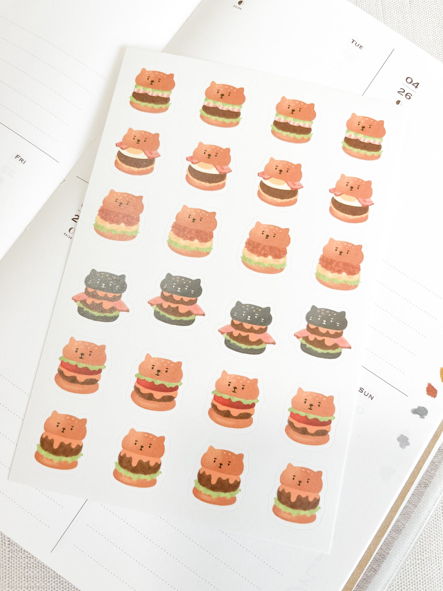 Papier Platz | Burger Sticker Sheet